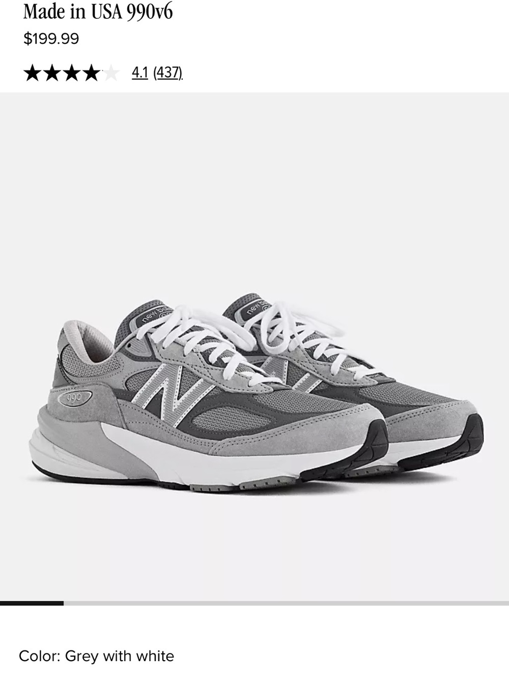 New Balance Women Made in USA 990v6 Sneakers